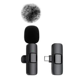 Mini Portable Wireless Lavalier Microphone for Live Broadcast Gaming Audio Video Recording iPhone Android