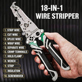 Multifunctional Foldable Wire Stripper Crimper Cutter Electrical Pliers for Splicing Screws Motorcycle Circuit Repair Tool Kit