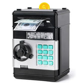 Electronic Piggy Bank for Kids, Mini ATM Password Money Bank with Auto Roll Cash, Coin Cash Saving Box, Educational Toy for Boys Girls