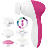Electric 5-in-1 Facial Cleansing Brush, Multi-functional Rotating Massage Pore Cleansing Beauty Device Pore Cleaner