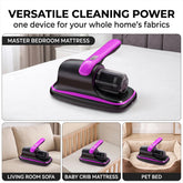 Mattress Vacuum Cleaner Wireless Handheld Bed Vacuum Cleaner with UV-C Light 12KPa Ultrasonic for Beds Sofas Car Seats Carpets