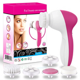 Electric 5-in-1 Facial Cleansing Brush, Multi-functional Rotating Massage Pore Cleansing Beauty Device Pore Cleaner