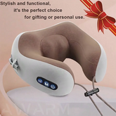 Electric massage travel neck pillow,two-way clip-on massage,rechargeable and automatic,