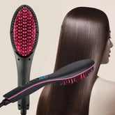 Professional Electric Hair Straightener Hand-held Portable Brush Liquid Crystal Display Hair Straightener Healthy Comb
