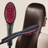 Professional Electric Hair Straightener Hand-held Portable Brush Liquid Crystal Display Hair Straightener Healthy Comb