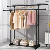 Clothes Stand for Home Use Simple Floor Standing Clothes Rack for Balcony Laundry Drying Rod for Bedroom Storage Indoor
