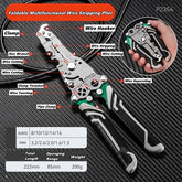 Multifunctional Foldable Wire Stripper Crimper Cutter Electrical Pliers for Splicing Screws Motorcycle Circuit Repair Tool Kit