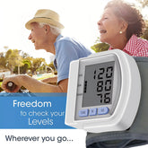 Family LCD Display Wrist Blood Pressure Monitor Tonometer Tensiometer Automatic Digital Pulsometer Sphygmomanometer
