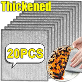 20/2pcs Steel Wire Cleaning Cloth Single-layer Double-layer Non -stick Oil Iron Dishrag Kitchen Pan Pot Dishes Cloths Rags