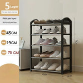 5-layer Creative Home Shoe Rack Home Dormitory Door Storage Rack Shoe Cabinet Component Removable and Easy To Assemble