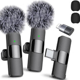 Mini Portable Wireless Lavalier Microphone for Live Broadcast Gaming Audio Video Recording iPhone Android