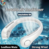 Fan Long Battery Neck Portable No Bladeless Hanging Neck Rechargeable Air Cooler 3 Speed Mini Summer Sport Fan 1200mAh