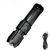 Ultra Bright Torch Built-in Battery Flash Light Emergency Spotlights 5km 1500W Most Powerful Led Flashlights Tactical