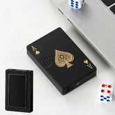 Poker Ace of Spades Green Flame Gas Lighter Turntable Decompression Windproof Butane Lighter Funny Cigarette Lighter Smoking