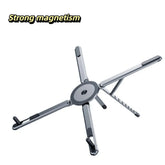 Premium Aluminum Alloy Magnetic Phone Stand Hollow Out Design Sturdy Structure Portable Tablet Stand Foldable Design