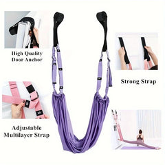 Aerial Yoga Hanging Rope Yoga Elastic Stretch Strap Pilates Fitness Training Band Door Hanging Yoga Belts Hammock For Handstande