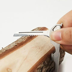 1PC 6-in-1 Stainless Steel EDC Multi Tool Utili-Key - Keychain Pocket Cutter Knife Screwdriver Unboxing Tool