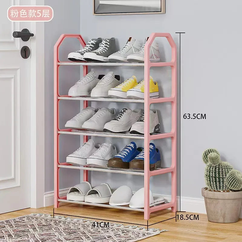 5-layer Creative Home Shoe Rack Home Dormitory Door Storage Rack Shoe Cabinet Component Removable and Easy To Assemble