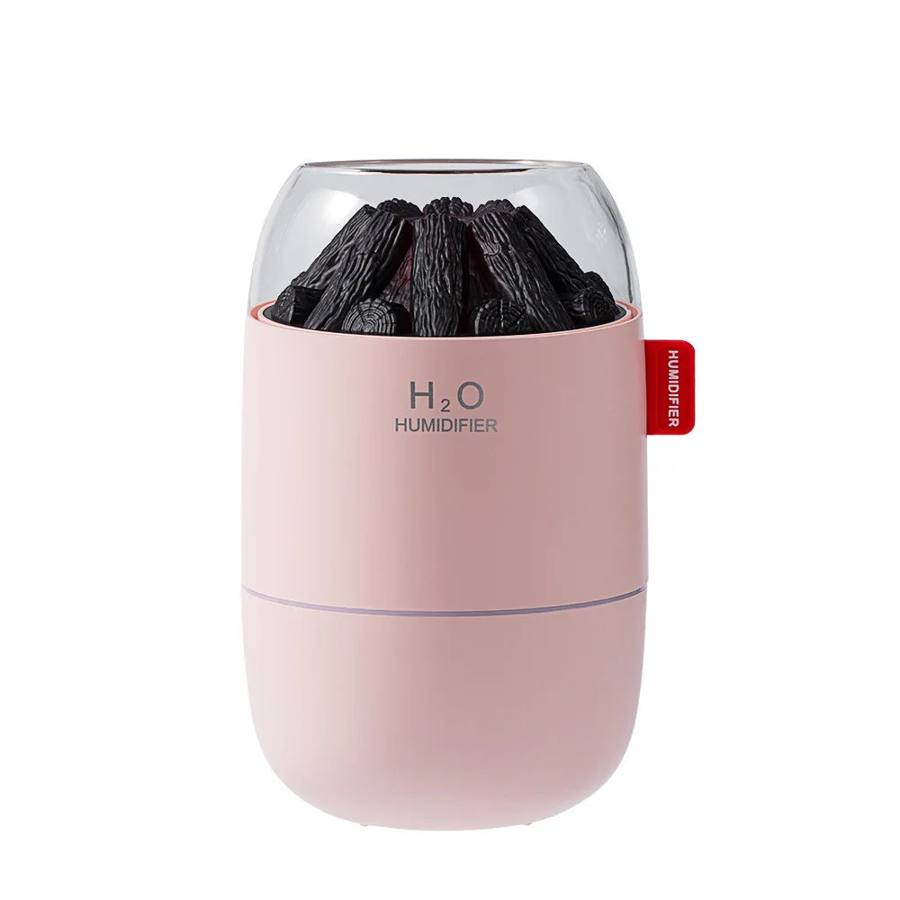 Firewood Air Humidifier USB 280ML Aroma Diffuser Essential Oils Mist Maker Car Air Freshener Air Purifier for Home Bedroom Gift