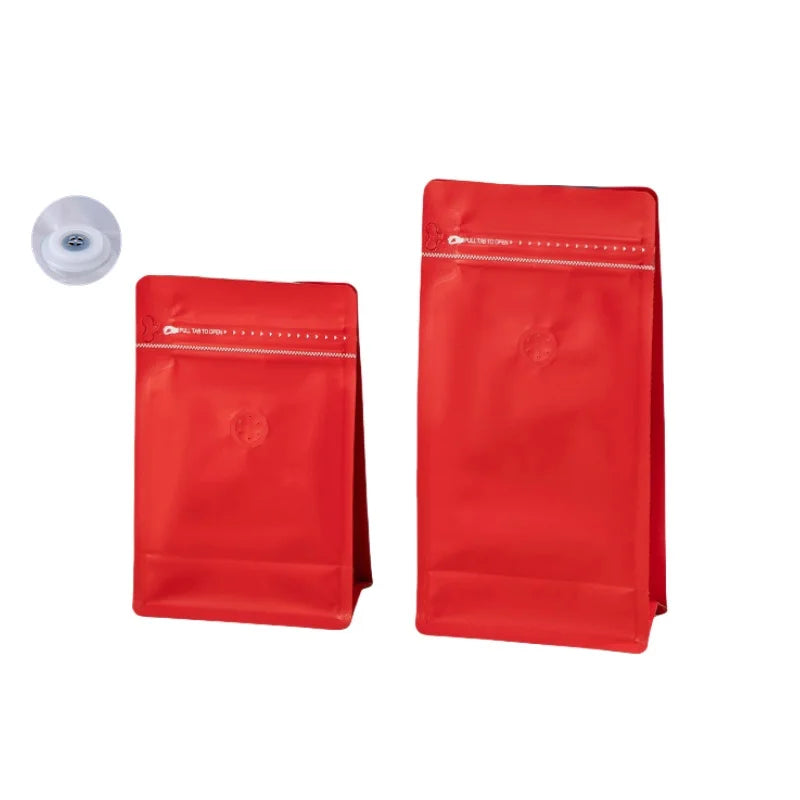 StoBag 50pcs Coffee Beans Bag Packaging with/No Valve Aluminum Foil Sealed for Food Powder Tea Nuts Storage Airtight Pouches