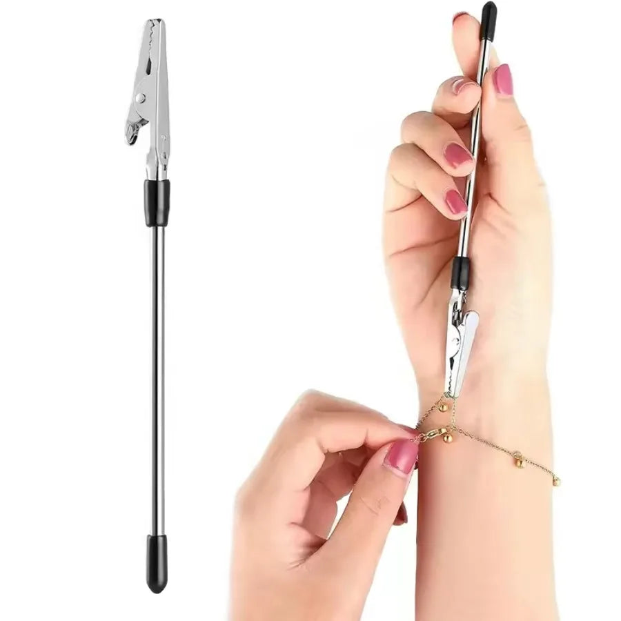 1PC Jewelry Clasp Helper, One-Hand Bracelet & Necklace Fastener Assistant Tool, Easy Lock Clips for Women