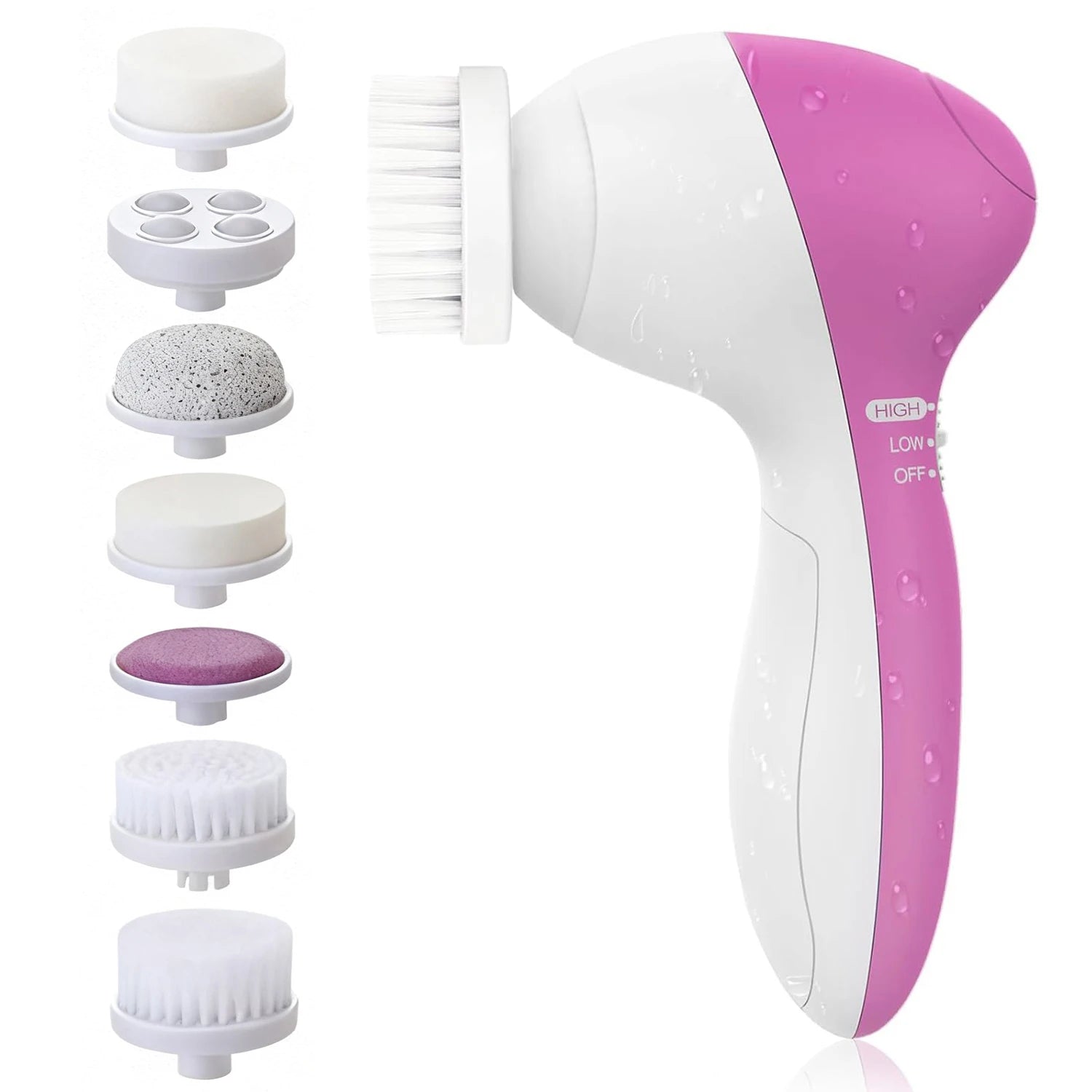 Electric 5-in-1 Facial Cleansing Brush, Multi-functional Rotating Massage Pore Cleansing Beauty Device Pore Cleaner