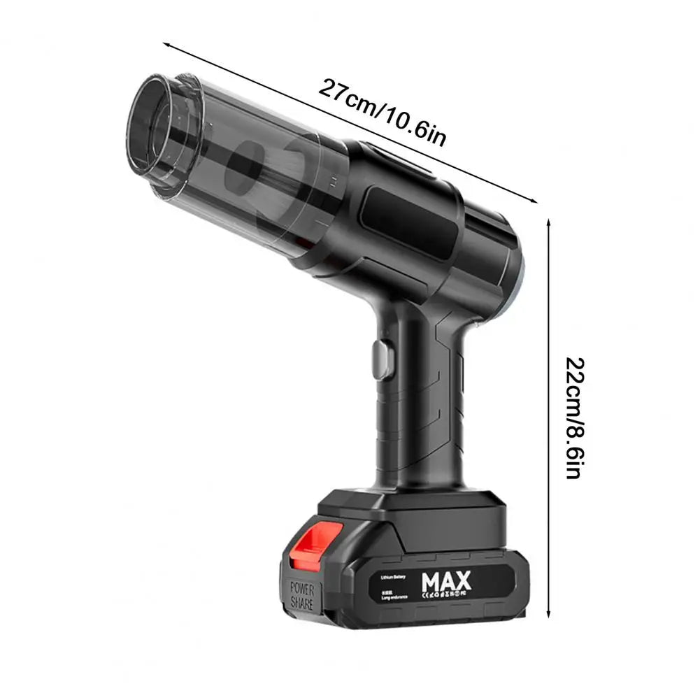 27cm Car Vacuum Cleaner 5500Pa Suction Power Low Noise Rechargeable Multipurpose Portable Cordless Handheld Vacuum Dust Remover