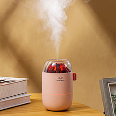 Firewood Air Humidifier USB 280ML Aroma Diffuser Essential Oils Mist Maker Car Air Freshener Air Purifier for Home Bedroom Gift