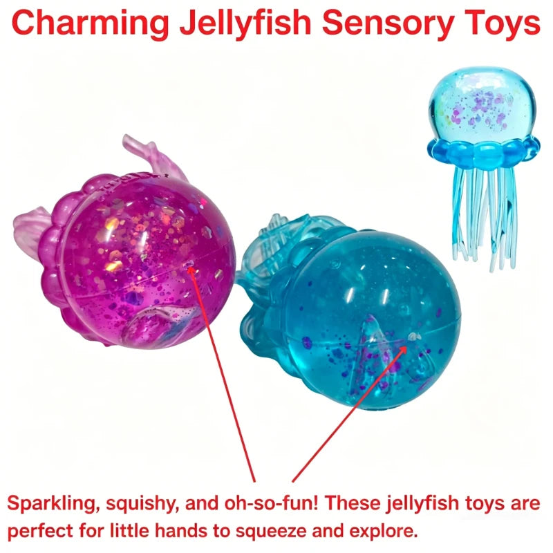 Schylling Nee Doh Jellyfish र Cube Squish Toy, नरम जेली निचोल्ने तनाव कम गर्ने फिगेट खेलौना, बच्चाहरू र वयस्कहरूका लागि सेन्सरी नी डोह