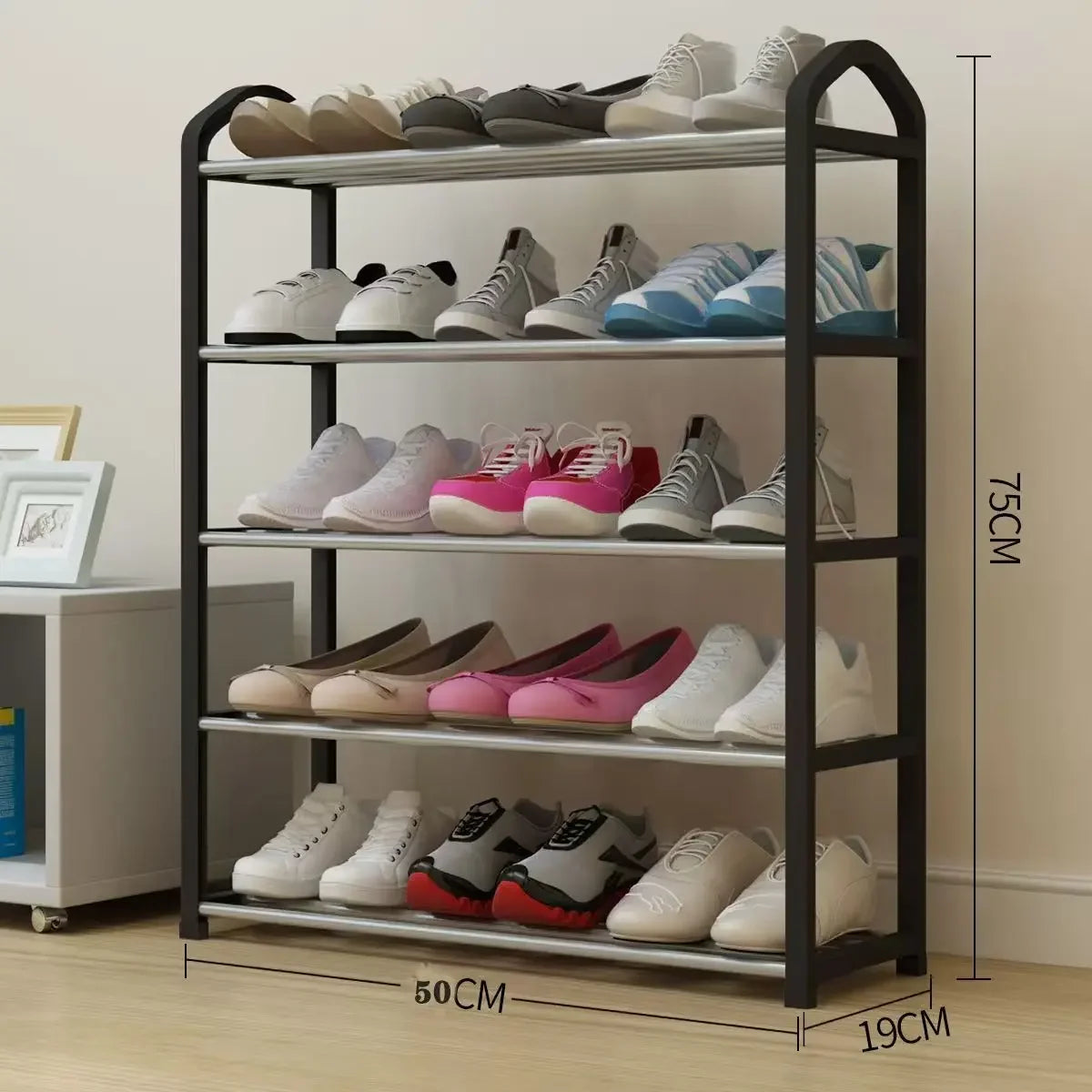 5-layer Creative Home Shoe Rack Home Dormitory Door Storage Rack Shoe Cabinet Component Removable and Easy To Assemble