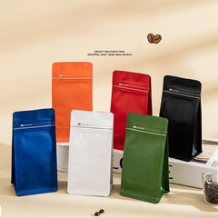 StoBag 50pcs Coffee Beans Bag Packaging with/No Valve Aluminum Foil Sealed for Food Powder Tea Nuts Storage Airtight Pouches