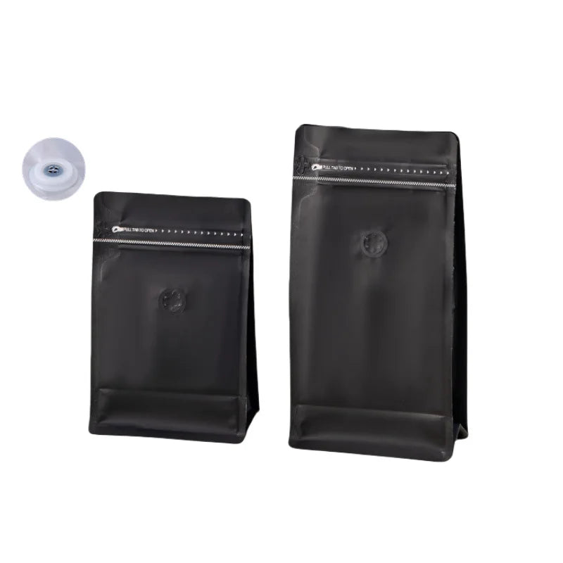 StoBag 50pcs Coffee Beans Bag Packaging with/No Valve Aluminum Foil Sealed for Food Powder Tea Nuts Storage Airtight Pouches