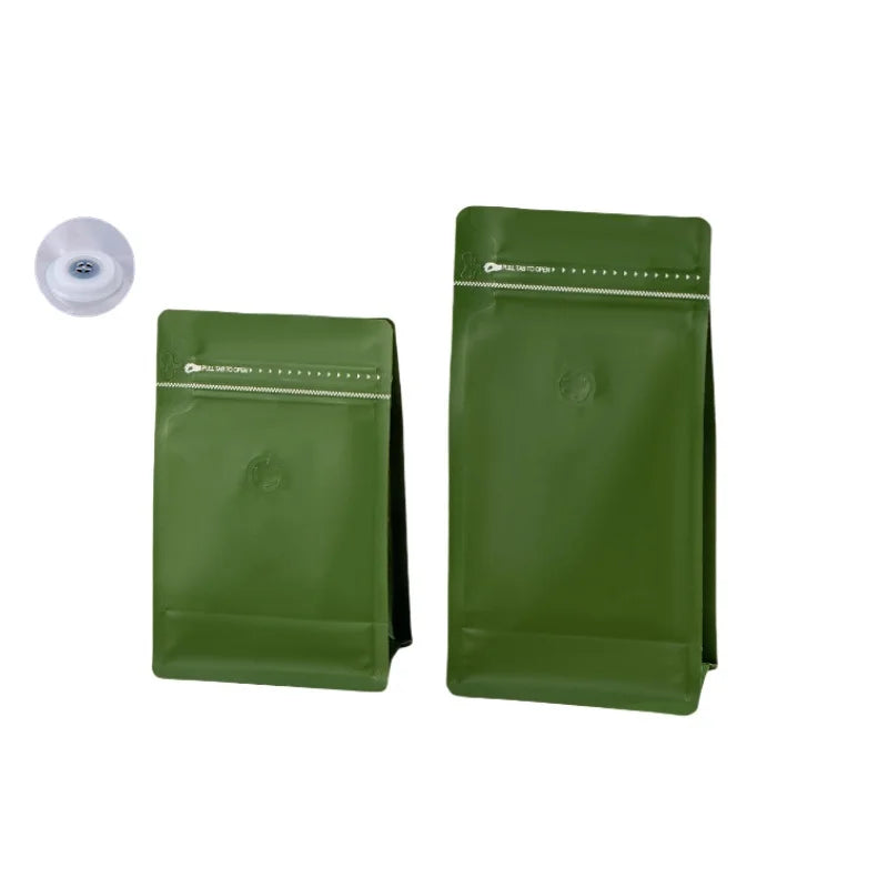 StoBag 50pcs Coffee Beans Bag Packaging with/No Valve Aluminum Foil Sealed for Food Powder Tea Nuts Storage Airtight Pouches