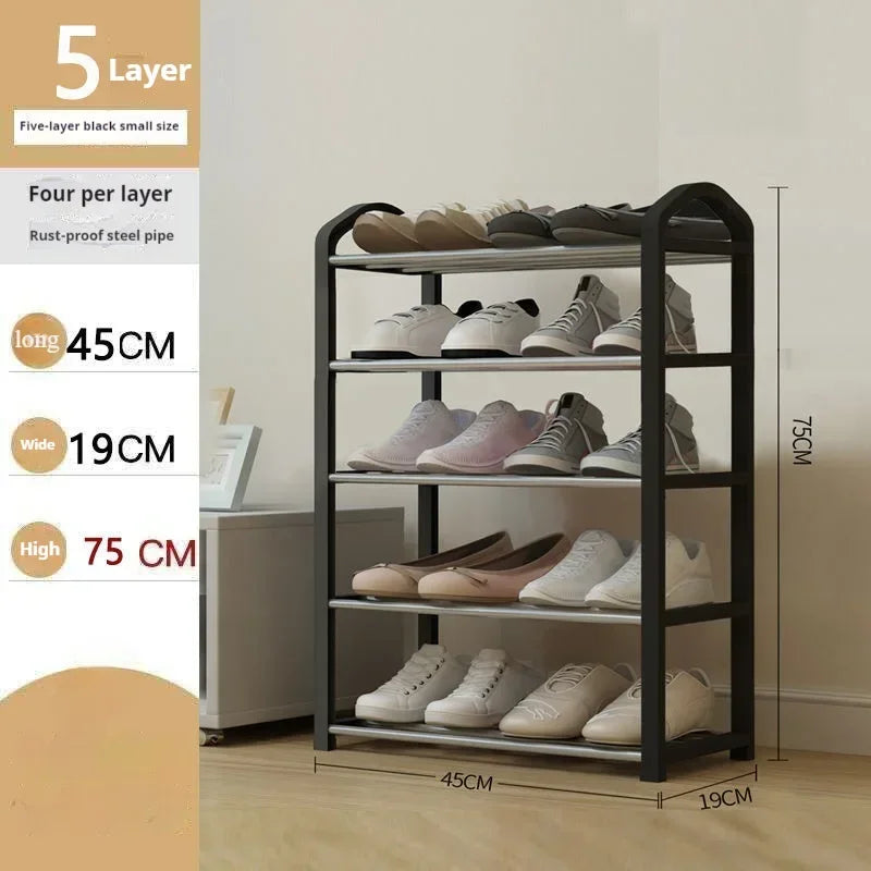 5-layer Creative Home Shoe Rack Home Dormitory Door Storage Rack Shoe Cabinet Component Removable and Easy To Assemble