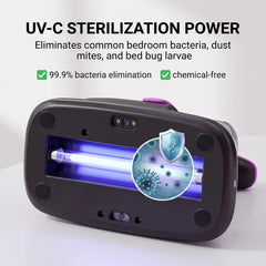 Mattress Vacuum Cleaner Wireless Handheld Bed Vacuum Cleaner with UV-C Light 12KPa Ultrasonic for Beds Sofas Car Seats Carpets