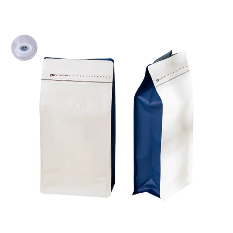 StoBag 50pcs Coffee Beans Bag Packaging with/No Valve Aluminum Foil Sealed for Food Powder Tea Nuts Storage Airtight Pouches