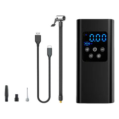पोर्टेबल कार एयर कम्प्रेसर 150PSI कार टायर इन्फ्लेटेबल पम्प LCD डिजिटल डिस्प्ले डिजिटल इन्फ्लेटर इन्फ्लेटेबल पम्प LED लाइटको साथ