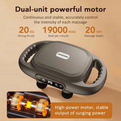 Six Heads Fascia Gun High Frequency Deep Tissue Vibration Muscle Relaxation Neck Waist Massage Professional Fitness Exercise