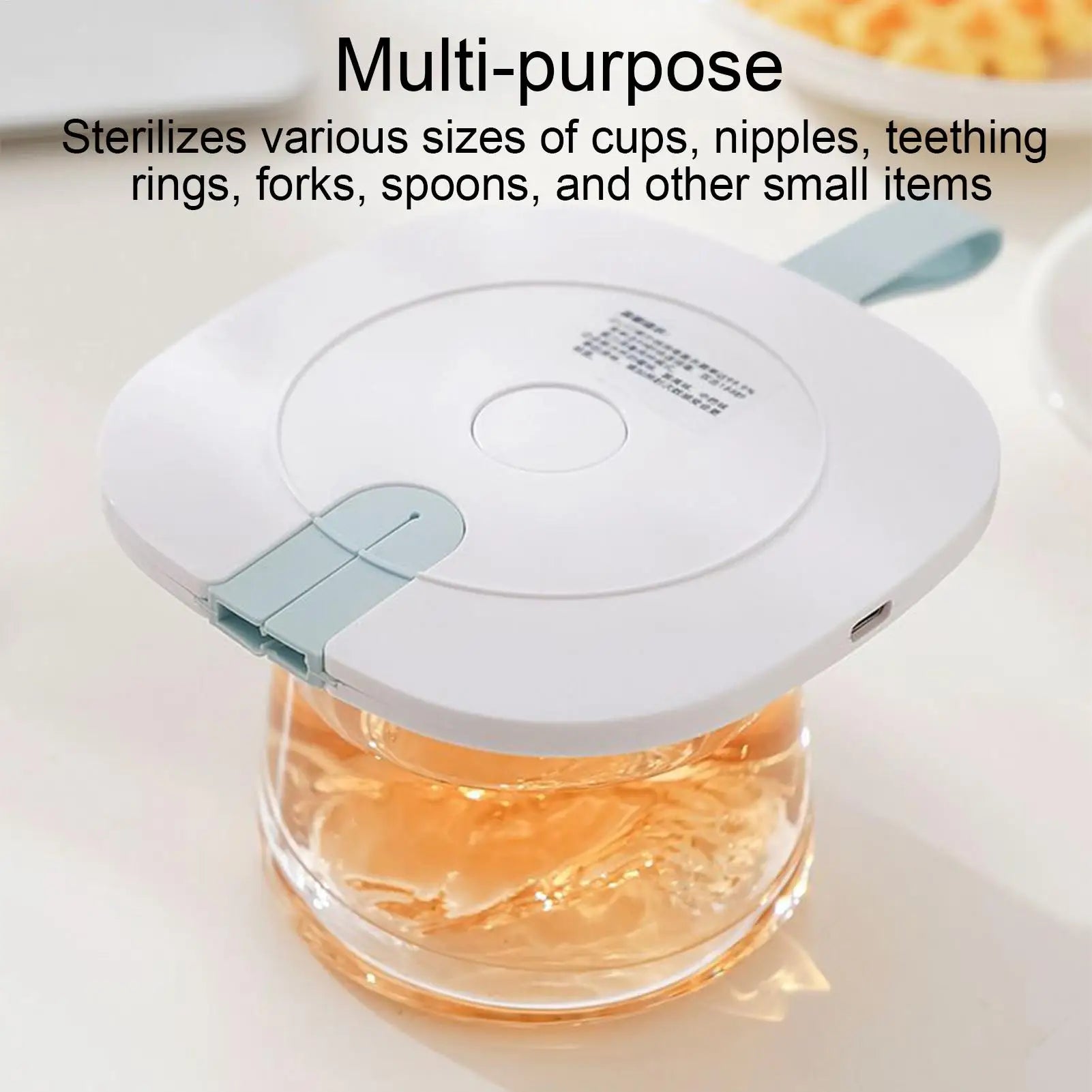 Bottle Sterilizer Lid Cover Design LED UV Light 7100mAh Electric Sterilizer For Bottles Mug Cup Teether Breast Pump Parts Bowl