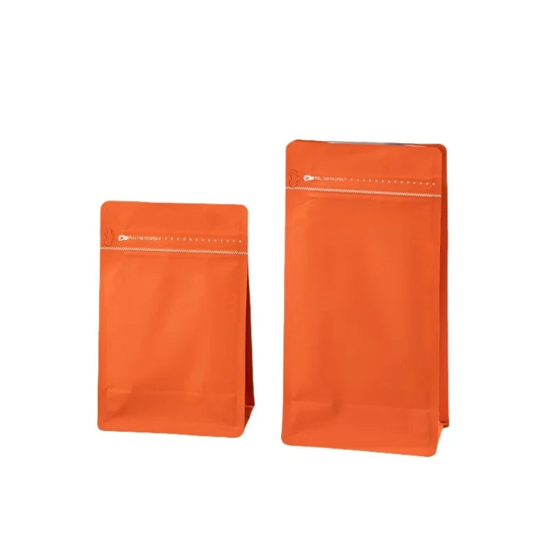 StoBag 50pcs Coffee Beans Bag Packaging with/No Valve Aluminum Foil Sealed for Food Powder Tea Nuts Storage Airtight Pouches