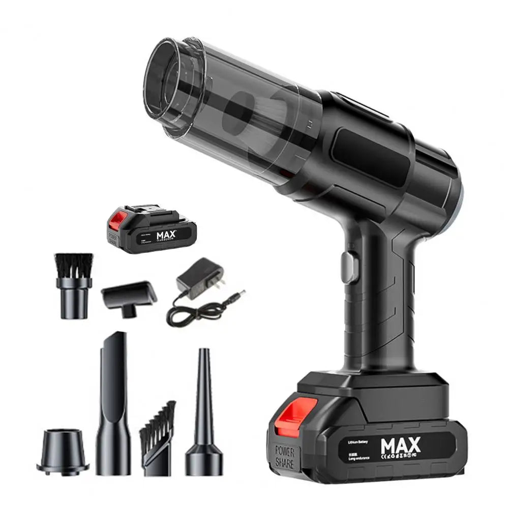 27cm Car Vacuum Cleaner 5500Pa Suction Power Low Noise Rechargeable Multipurpose Portable Cordless Handheld Vacuum Dust Remover