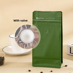 StoBag 50pcs Coffee Beans Bag Packaging with/No Valve Aluminum Foil Sealed for Food Powder Tea Nuts Storage Airtight Pouches