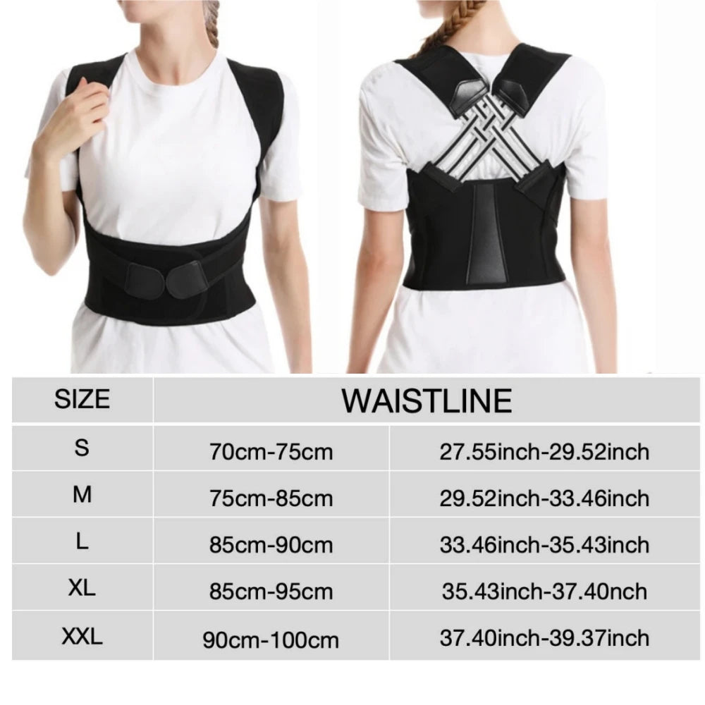 Upgraded Back Brace Posture Supports for Women and Men, Shoulder Straightener Adjustable Full Back Support Upper and Lower Back