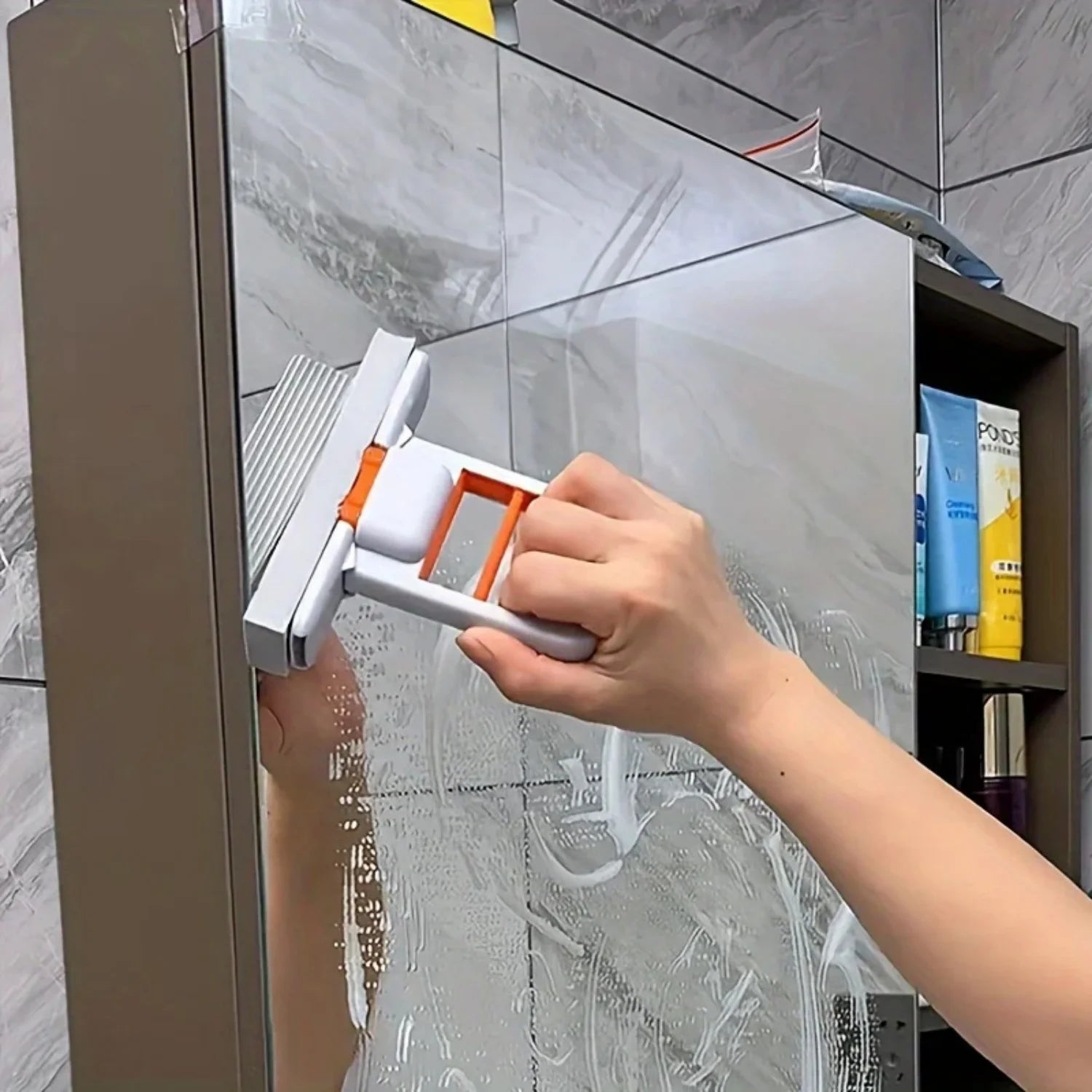Mop and Sponge Sets Self Squeezing Mini Handheld Sponge Mop Foldable Desktop Cleaning Tool for Bathroom Kitchen Tabletop Glass